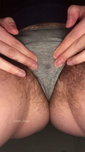 Remove my panties and insert dick in my hairy pussy PLEASE