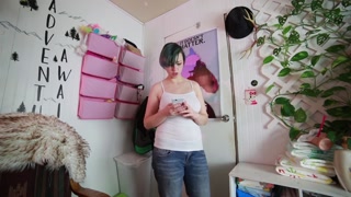 Shes so desperate to pee
