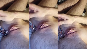 Trans Man having anal with a toy