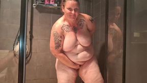DIRTY MILF plays in the SHOWER, waiting for BIG COCK.