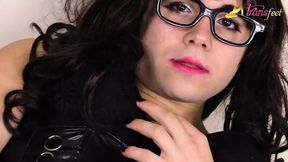 Tranny Giorgia Star anal masturbation and cum on pantyhose