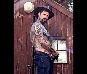 Cowboy Jerk off, I shoot my load.