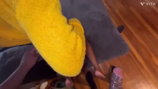 Teen Babysitter take 100 to get her asshole fuck before wife comes home doggy style
