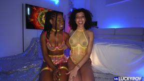 Two Cock Hungry Hot Horny Sluts Ready For Intense Threesome