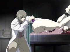 Bondage hentai nurse gets shoving dildo by doctor