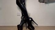Domme Mistress in PVC and High Heels