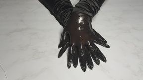 Latex Gloves and Oil Play