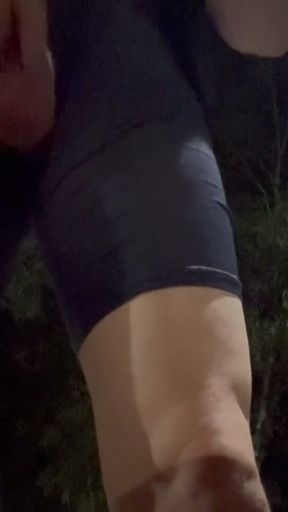 Straight guy is flashing his uncut cock in public flashing.   Clip 1
