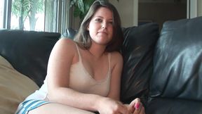 Watch this curvy brunette teen pleasure herself with lotion and masturbation in Hand Lotion Studios