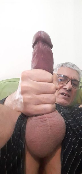 Masturbation My Big Foreskin Uncut with Massive Huge Long Big Cock