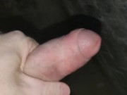 Pissing in my basement and wanking