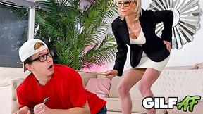 Nerd Thick Cum for Granny Tutor Jacy