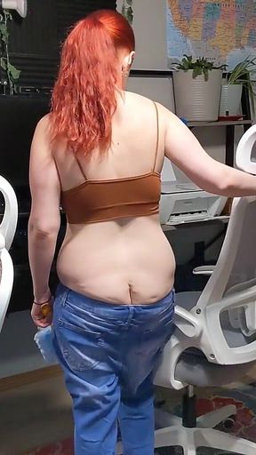 Buttcrack Exposed Dusting Home Office