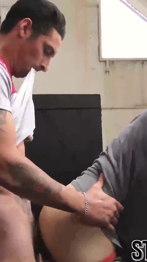 Latino straighty bent over for raw doggystyle sex   Clip 1