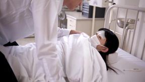 Yummy Asian teen gal Kaho Mizuzaki sucks cock in a hospital