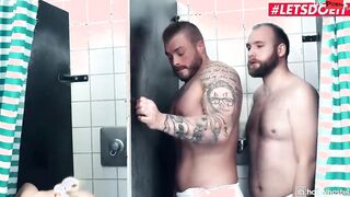 FREAKY HOSTEL - Gigantic Titted Step Sister Takes two Cocks