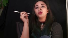 Miss \Dee Nicotine Vintage Smoking with a Long Vintage Cigarette Holder