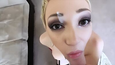 Lily Labeau Deepthroats Cock and Gets Facial