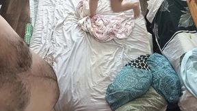 Foreplay in the Bedroom with an Amateur Couple.