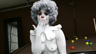 Tia Is Nude And Painted As A Clown