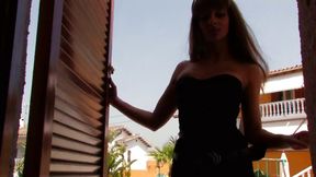 The young slut with two provocative tits gets her pussy