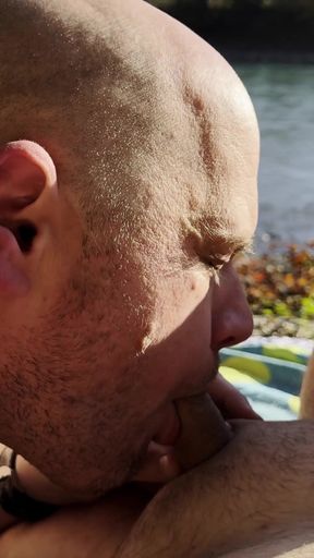 Key moment from &quot;Trip to the nude beach playing with cock&quot;