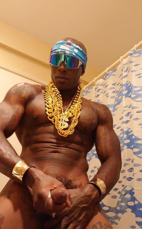 BBC Worship Hallelujah Johnson ( Wardell Fouse Busting on Puff ) Tall Dark Chocolate Muscles Tattoos Hairy BBC Hallelujah Johnso
