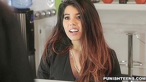 Legal-age Latina Secretary Punished By Her Rich Boss