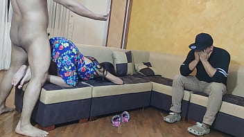 Hot cheating MILF fucked by boss, pays off debt with her body