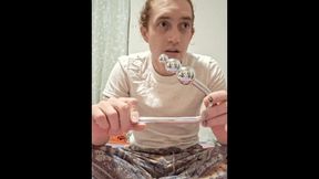 Toying with Vibing Assfuck Beads for the First-ever Time (utter flick, mighty ejaculation)