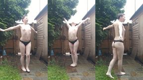 dancing in the rain ?️ after all that heat it feels so good to have cool rain on my bare skin