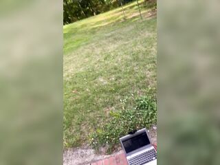 Sucking my Neighbors BBC in Backyard