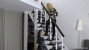 Katty Gold - Foot Licking on the Stairs (4K)