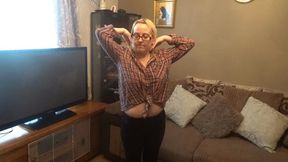 dancing striptease in jeans