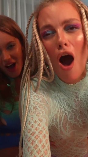 VIRTUAL SEX. Threesome with Owl Crystal in a dream.   Clip 1