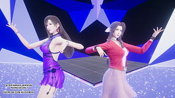 [MMD] TAEYEON - INVU Aerith Tifa Lockhart Hot Kpop Dance Final Fantasy Uncensored Hentai