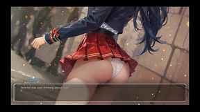 French kissing lovers confess naughty fantasies in 3D anime game