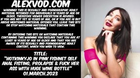 Hotkinkyjo's Pink Fishnet Anal Prolapse session
