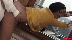 Bhabi gets fucked all over the apartment by white cock