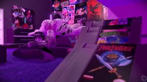 Vampire Goth Futa Deepthroats Big Titty GF Chokes Her Cum Gushing Destroyed