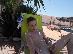 Hot Taylor Blaze Films Himself Jacking Off By The Pool