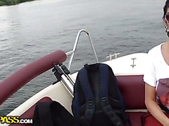 Passionate fucking on a boat