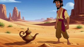 Genie Girl Jerk off Dick to Adaddin. Fairy Tale Story