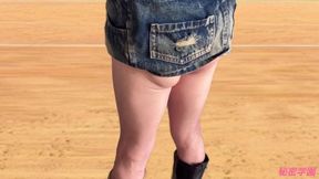 I'm Inserting an Anal Vibrator Into My Miniskirt Boots Secretgakuen