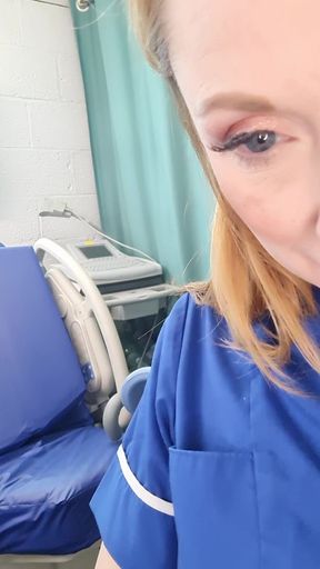 Naughty Nurse Catches You Peeking and Invites You to Fuck Her