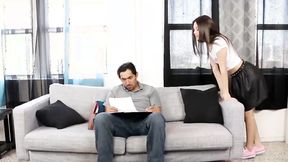 ”FAMILY STROKES Naughty teen Lucy Doll gets her mesmerizing face covered in jizz”