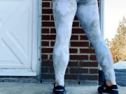 Pee Desperation outside after working out