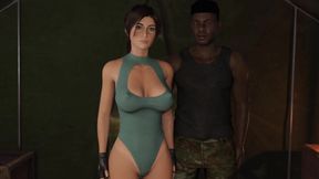 Perv Lara Croft in Jungle with Massive BBC Co-worker - 3D Sex Anime