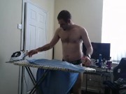 wanking fun when getting ready for work