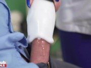 FAKEhub - slutty nurse with big tits collects cum samples in her pussy before anal sex